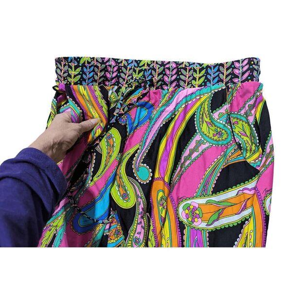 Trina Turk Women's Multi-Color Bold Garden Paisley Swim Cover up Lounge Pants S - Picture 1 of 4